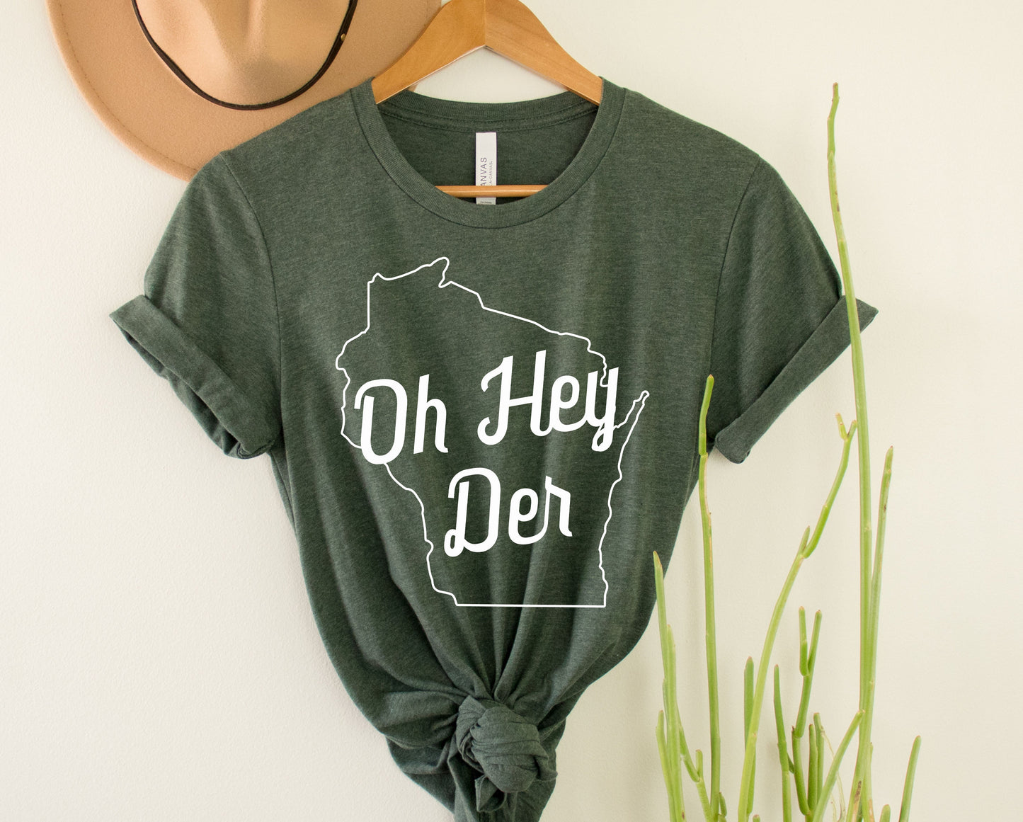 Wholesale Oh Hey Der Graphic Tee - Heather Forest