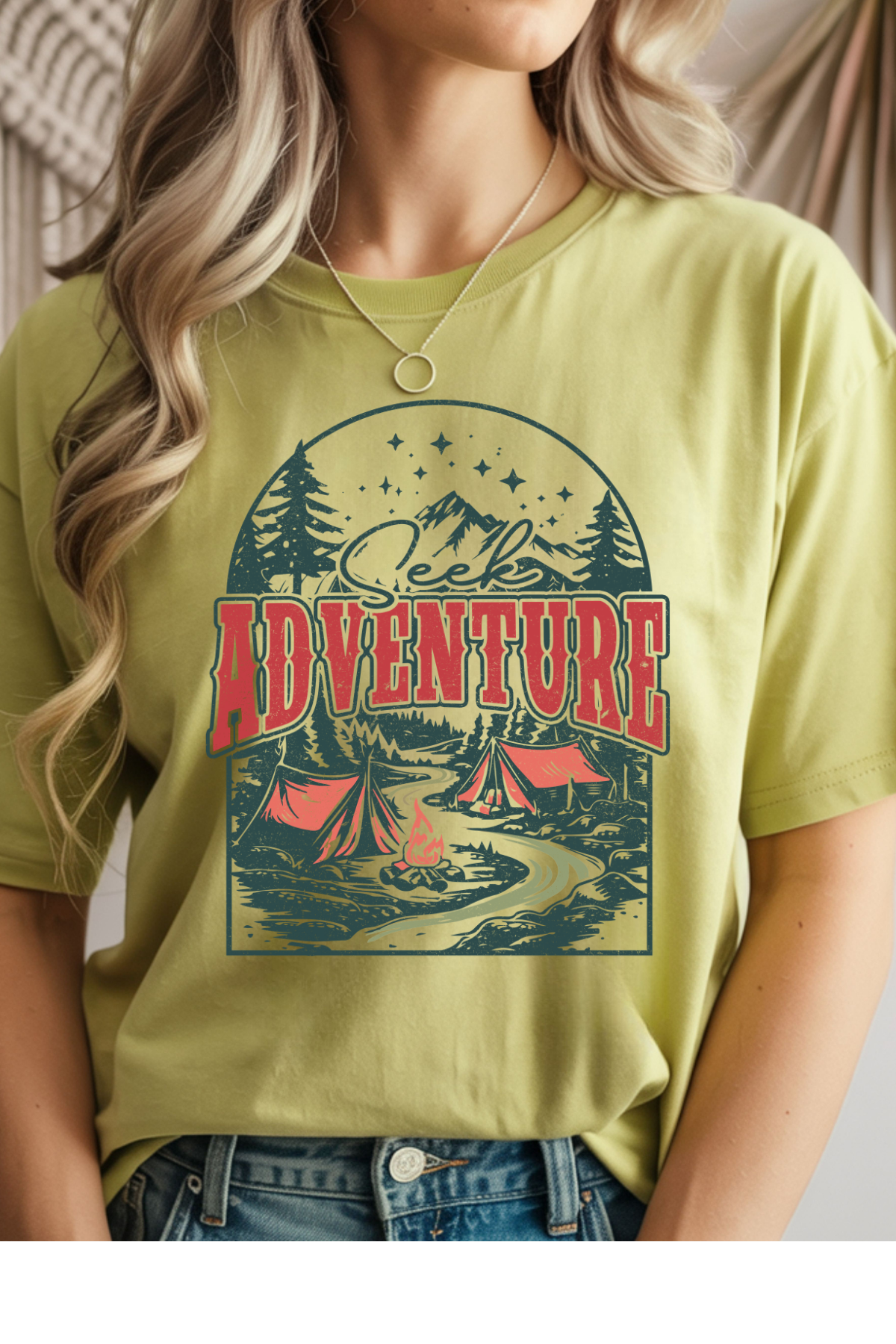Wholesale Pink - Seek Adventure #8 - Pistachio Gildan Tee