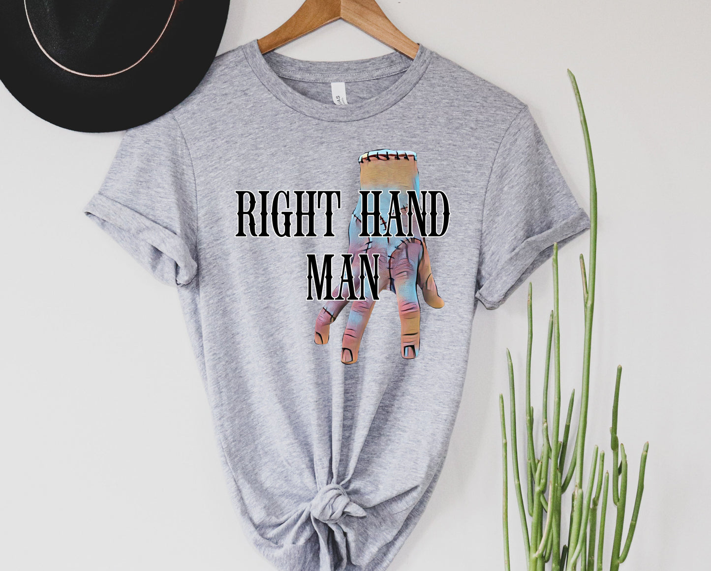 Wholesale Right Hand Man Graphic Tee - Black