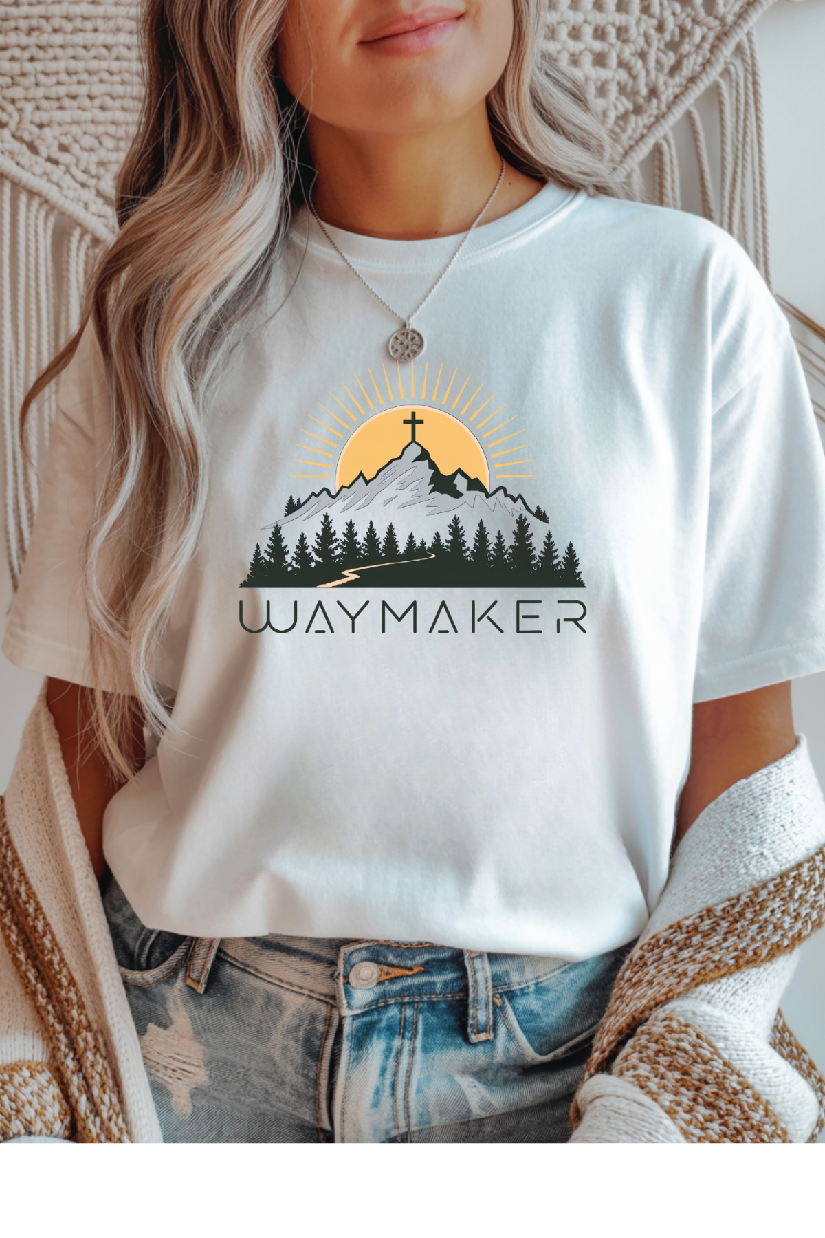 Wholesale Soft Meadow - Waymaker #9 - White Gildan Tee