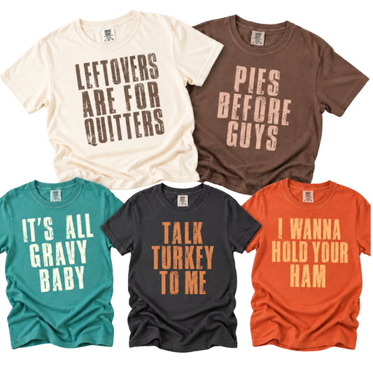 Wholesale Thanksgiving Funny Bundle Graphic Tee - All Colors