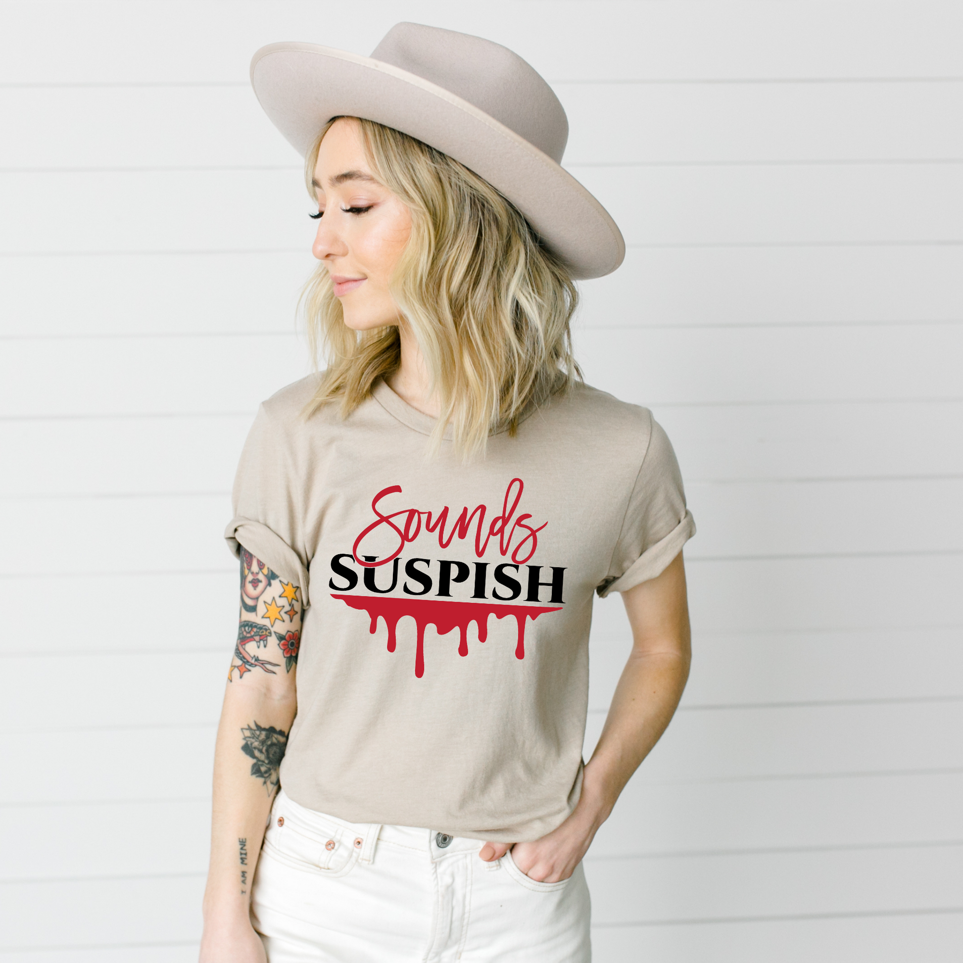 Wholesale Sounds Suspish Graphic Tee - Comfort Colors Grey