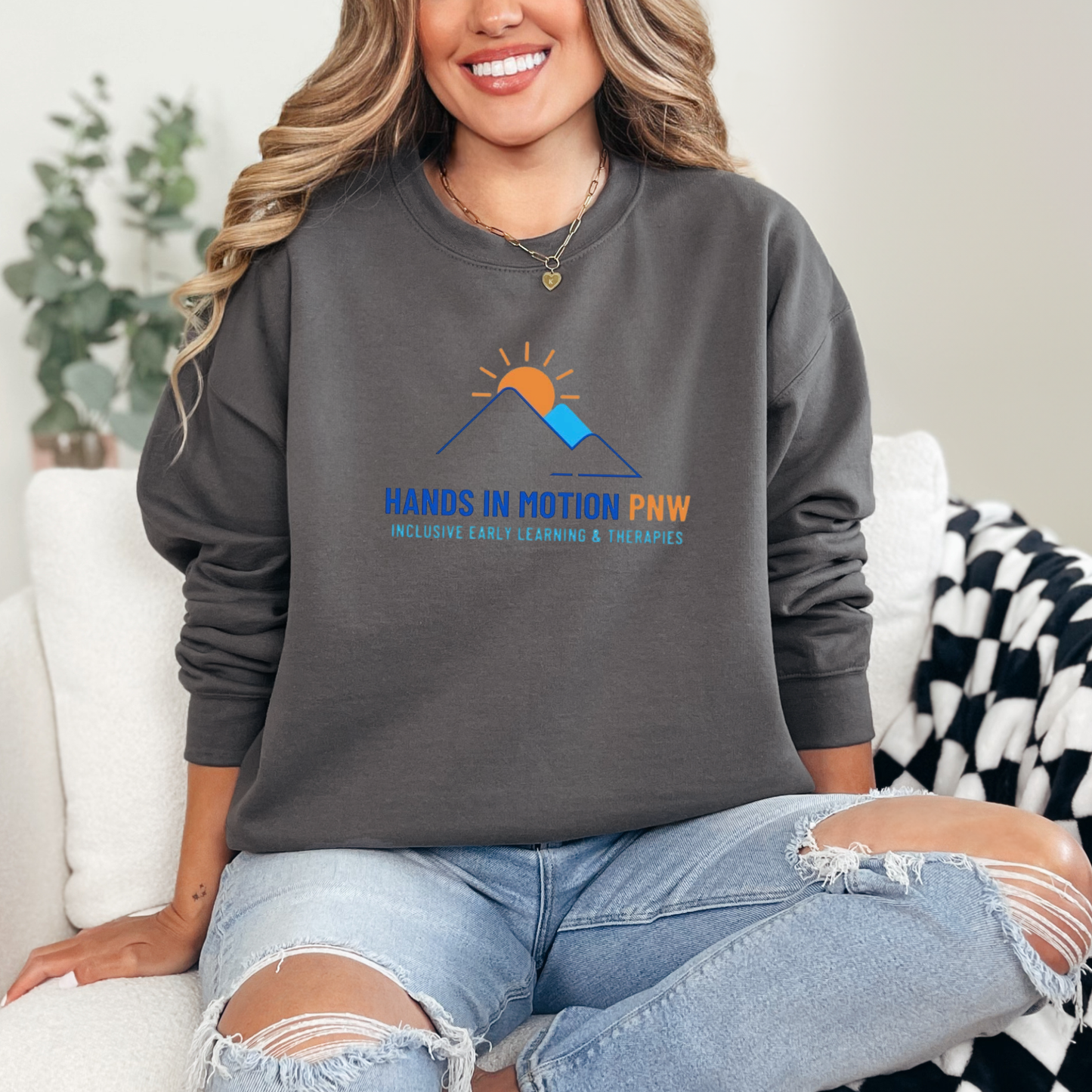 Wholesale Hands In Motion Sweatshirt - Charcoal Sweatshirt