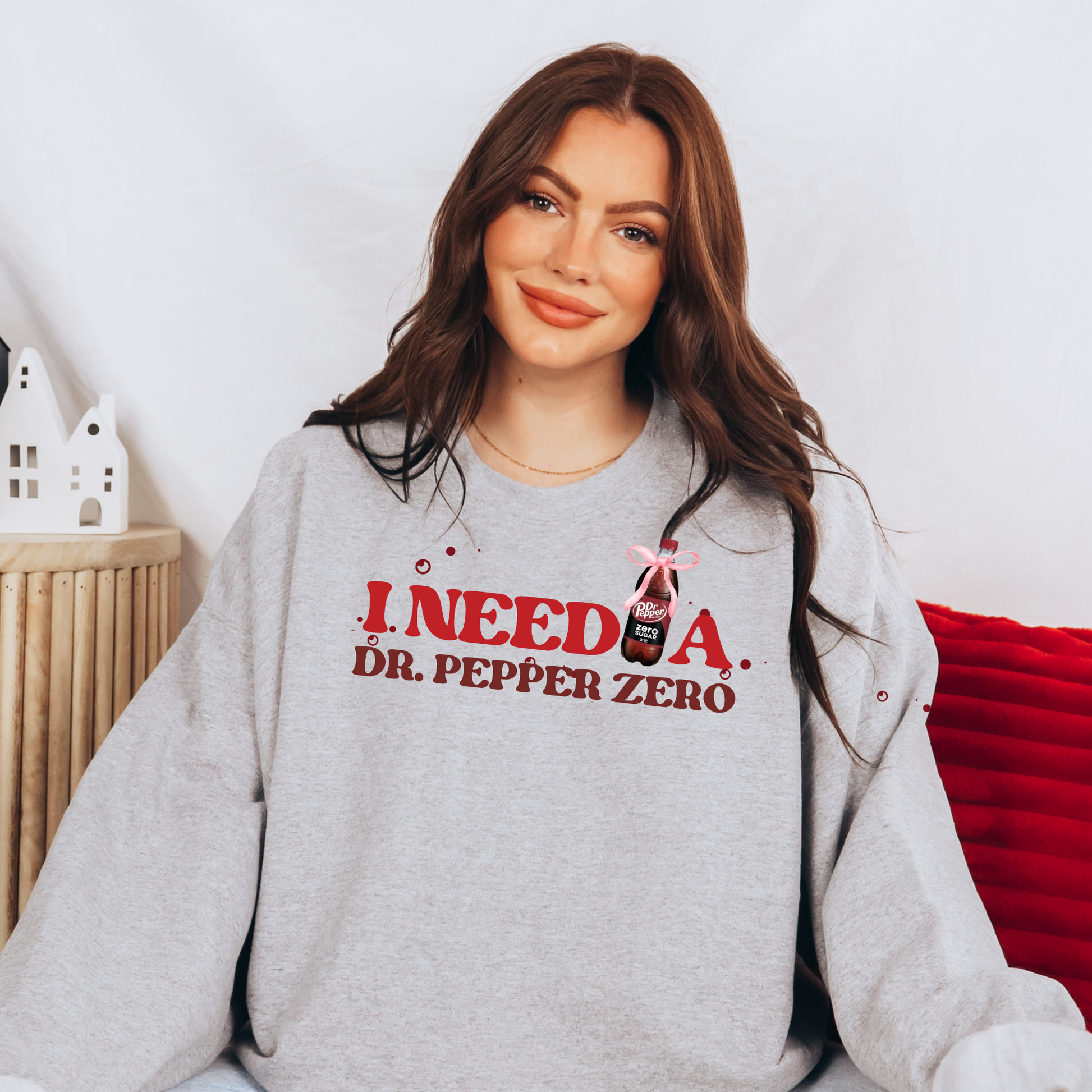 Wholesale I need a Dr. Pepper Zero - Grey Sweatshirt
