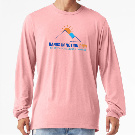 Wholesale Hands In Motion Graphic Long Sleeve Tee - Pink LONG sleeve Tee