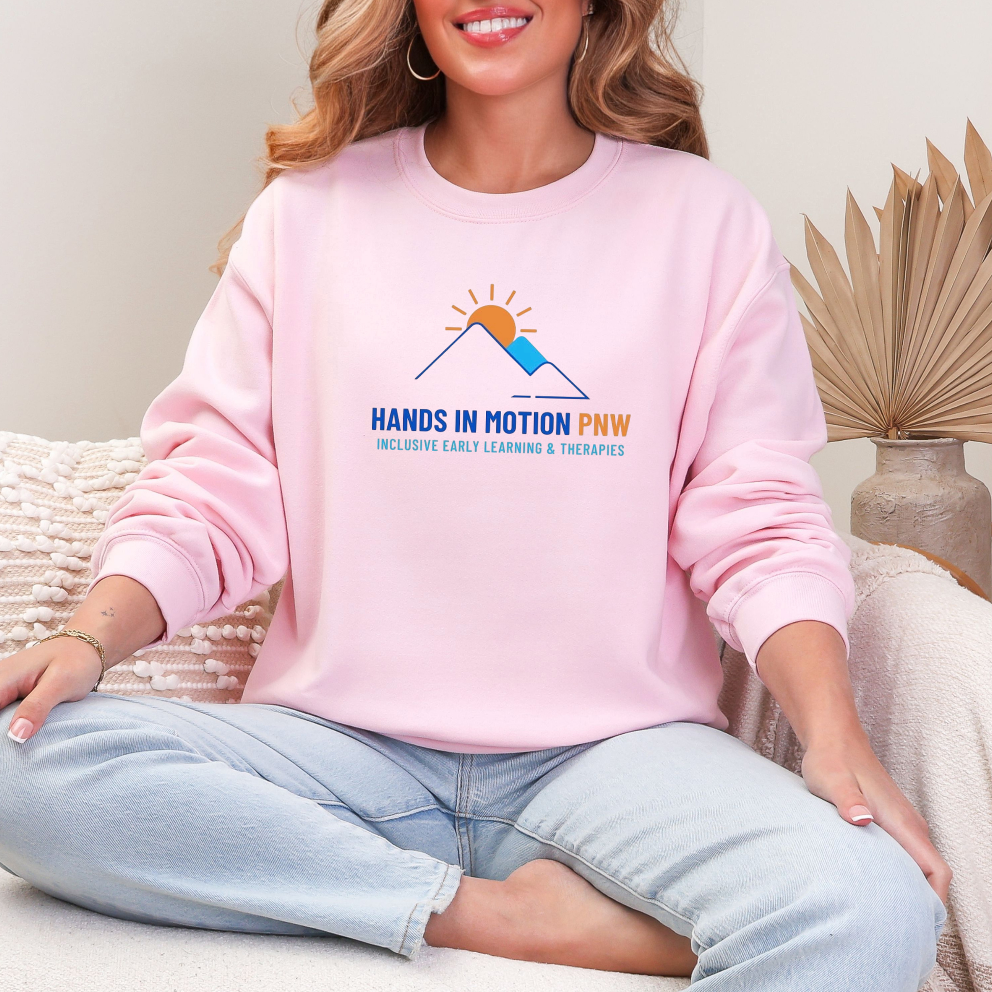 Wholesale Hands In Motion Sweatshirt - Light Pink Sweatshirt