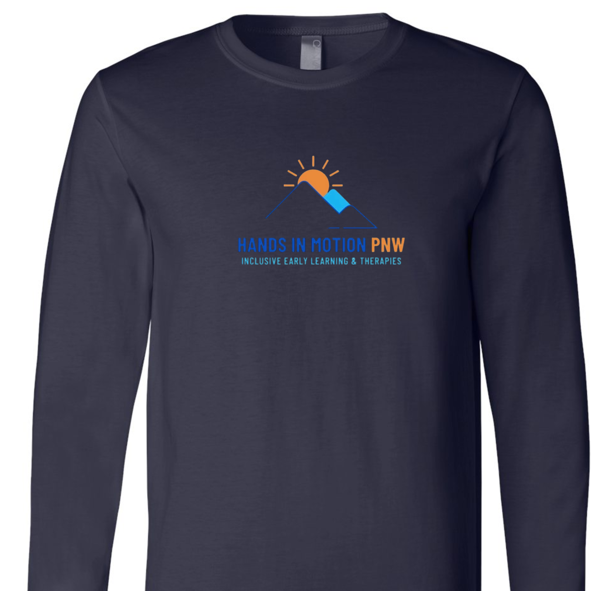 Wholesale Hands In Motion Graphic Long Sleeve Tee - Navy LONG sleeve Tee