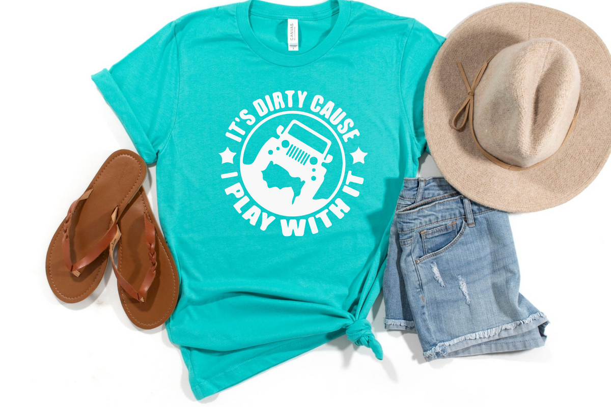 Wholesale Play With It Graphic Tee - Teal
