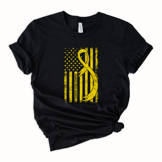 Wholesale Childhood Cancer Flag - Black Sweatshirt