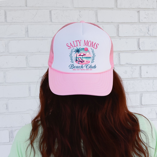 Salty Moms Beach Club Trucker Hat