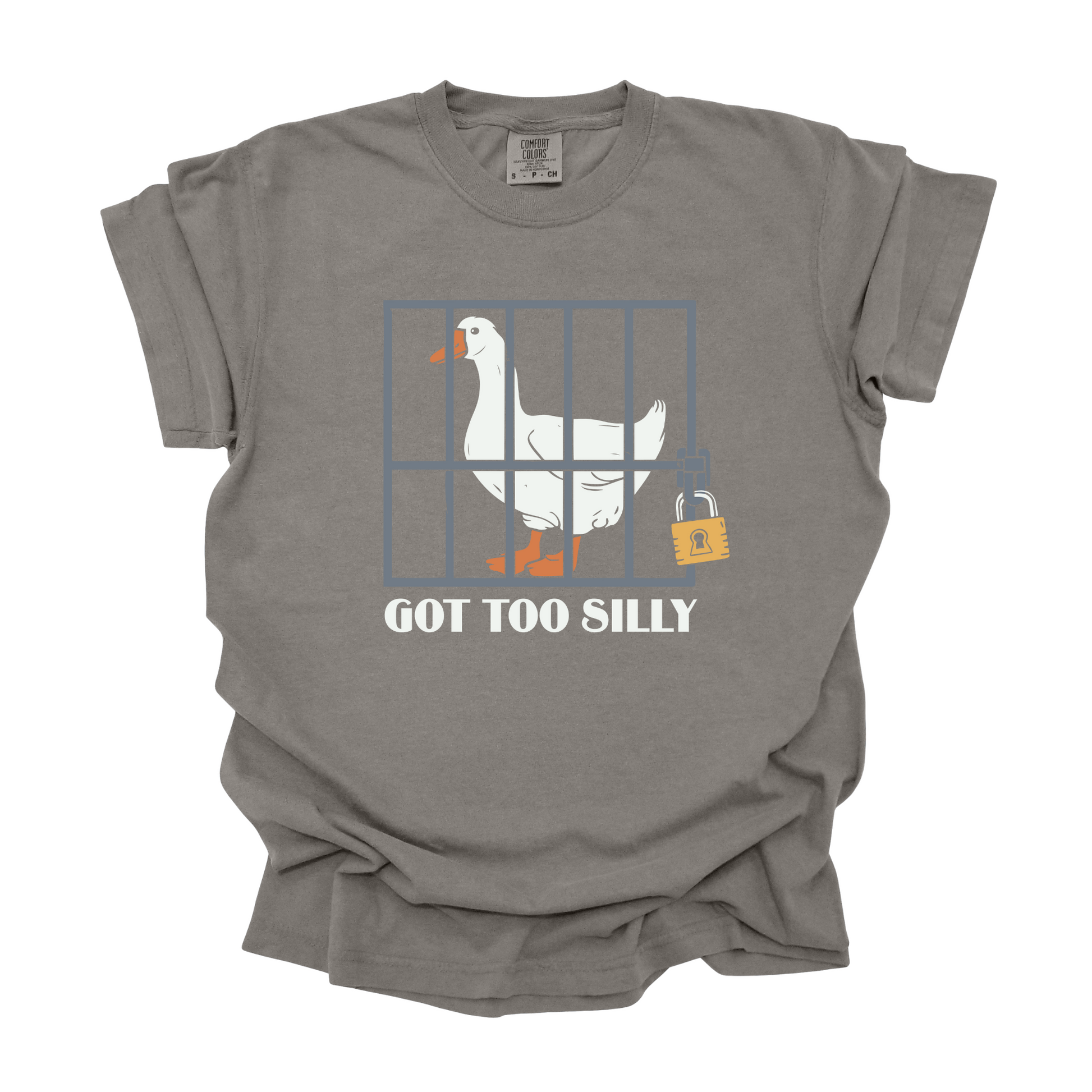 Wholesale Goose Got too silly Graphic Tee - Heather Charcoal Tee