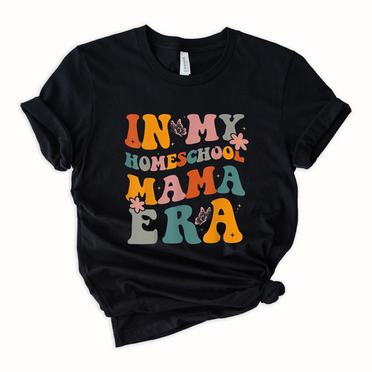 Wholesale Homeschool Mama Era Graphic Tee - Black