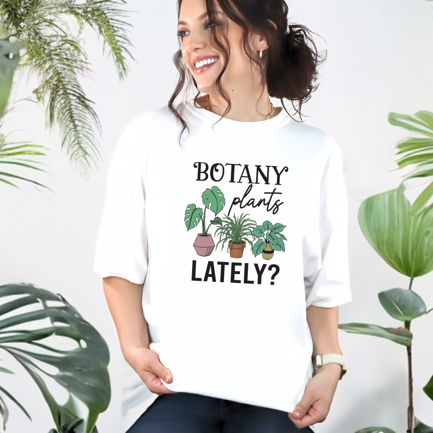 Wholesale Botany plants Graphic Tee - White Tee