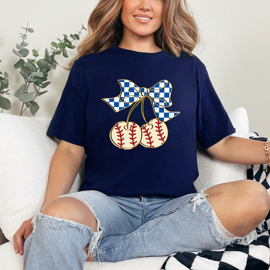 Retro Baseball Cherries