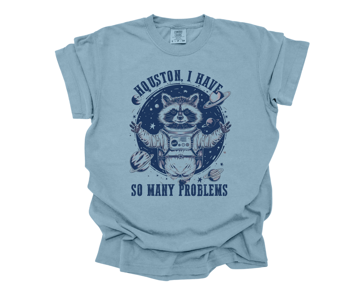 Wholesale So many problems Graphic Tee - CC Ice Blue Tee