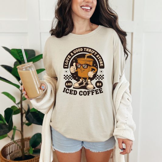 Thrift store and iced coffee