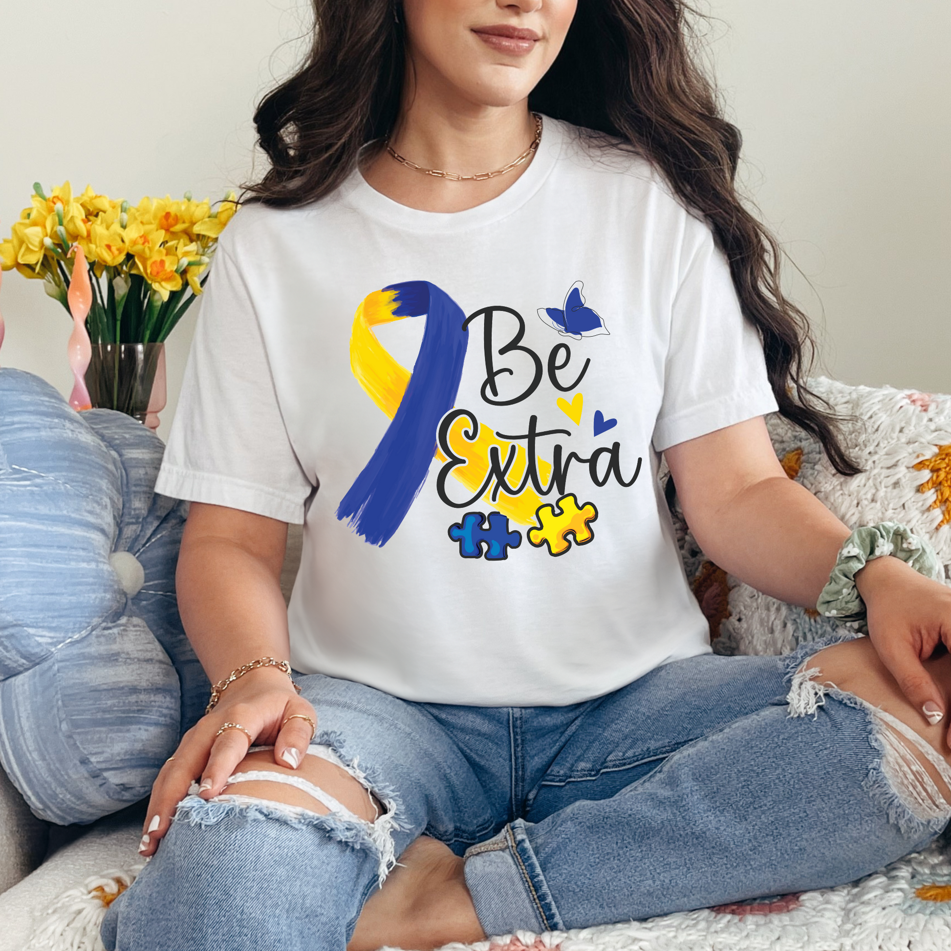 Wholesale Be Extra Graphic Tee - White Tee