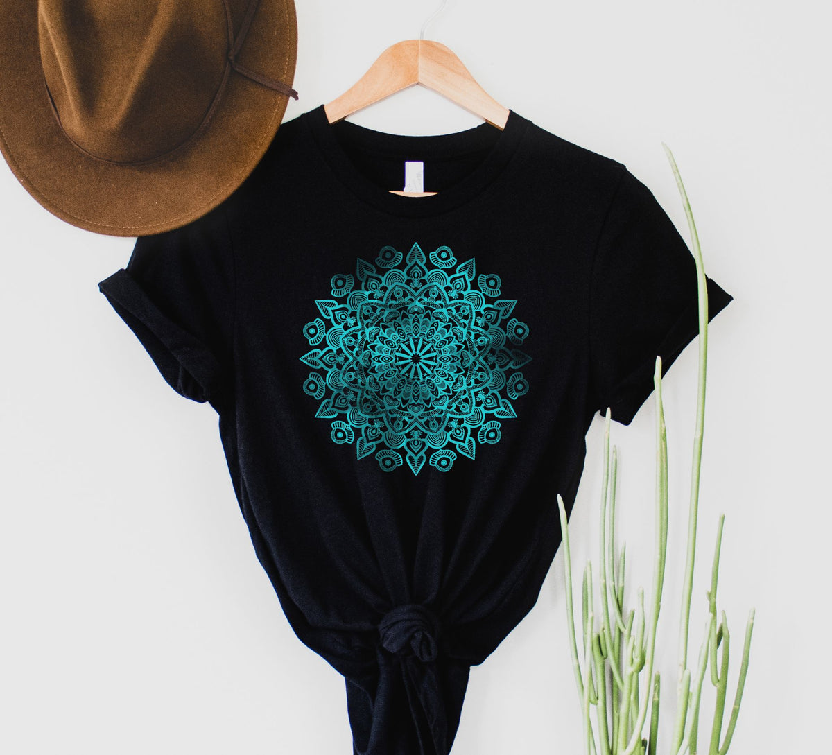 Wholesale Mandala Graphic Tee - Black