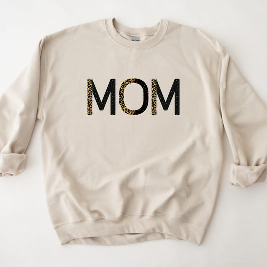 Wholesale Leopard Mom Graphic Tee - Tan Tee