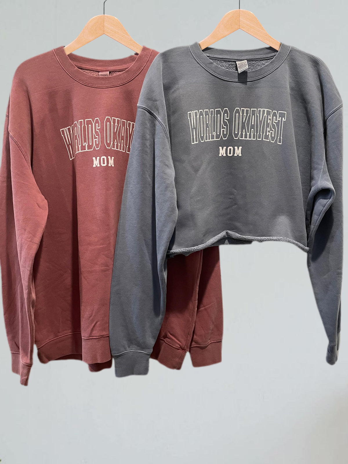 Wholesale Worlds Okayest Mom/Wife Graphic Tee - Alpine MOM
