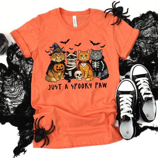 Cat Spooky Paw Graphic Tee or Sweatshirt