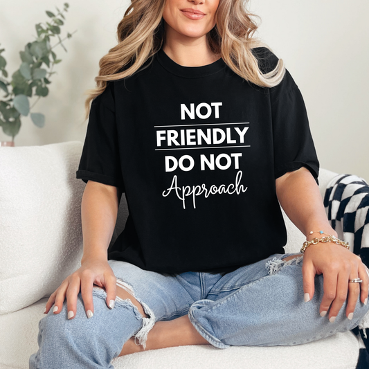 Not Friendly Do Not Approach Graphic Tee