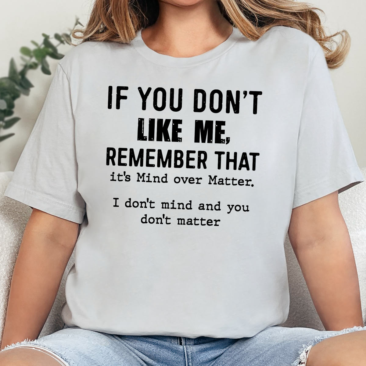 Wholesale Mind Over Matter Graphic Tee - Silver