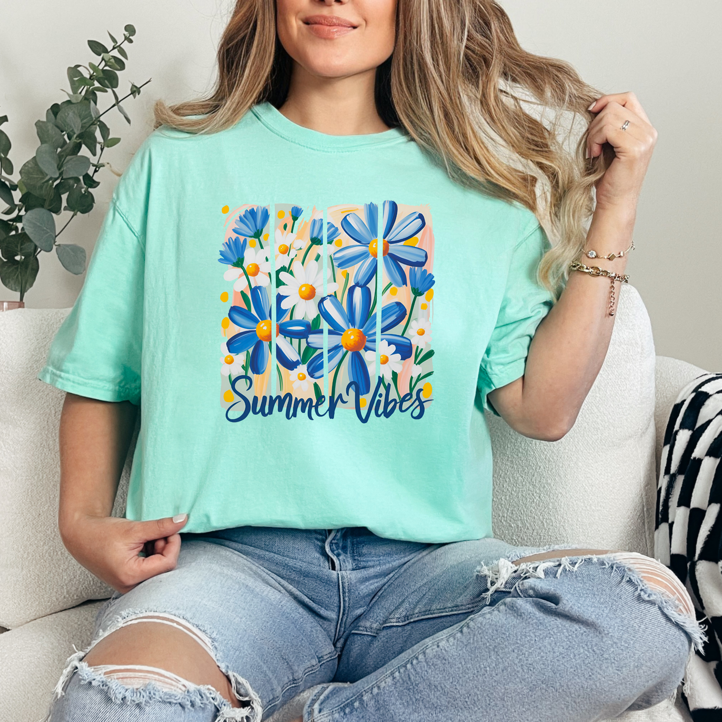 Wholesale Floral Summer Vibes Graphic Tee - CC Island Reef Tee