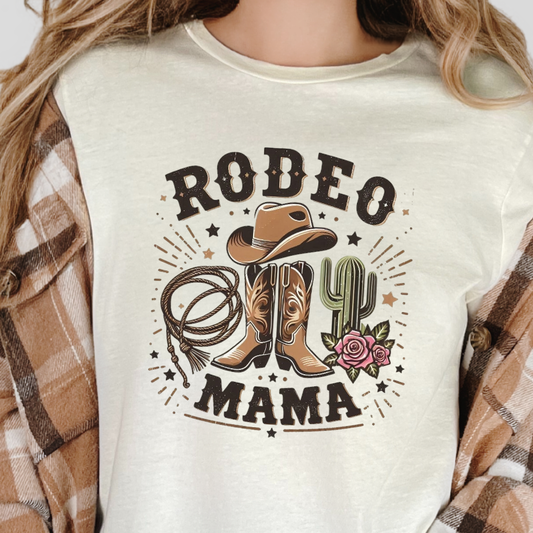 Wholesale Rodeo Mama Graphic Tee - Natural Tee