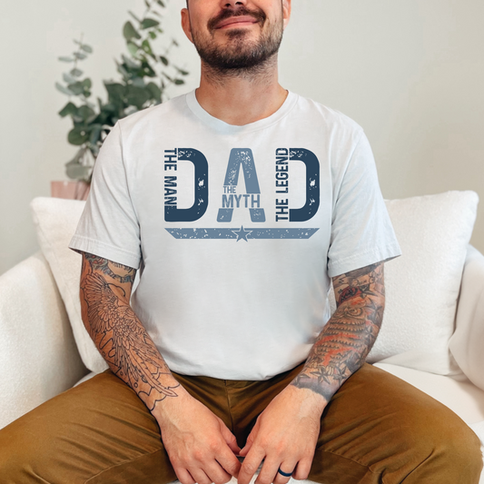 Wholesale Dad The Man Graphic Tee - Silver Tee