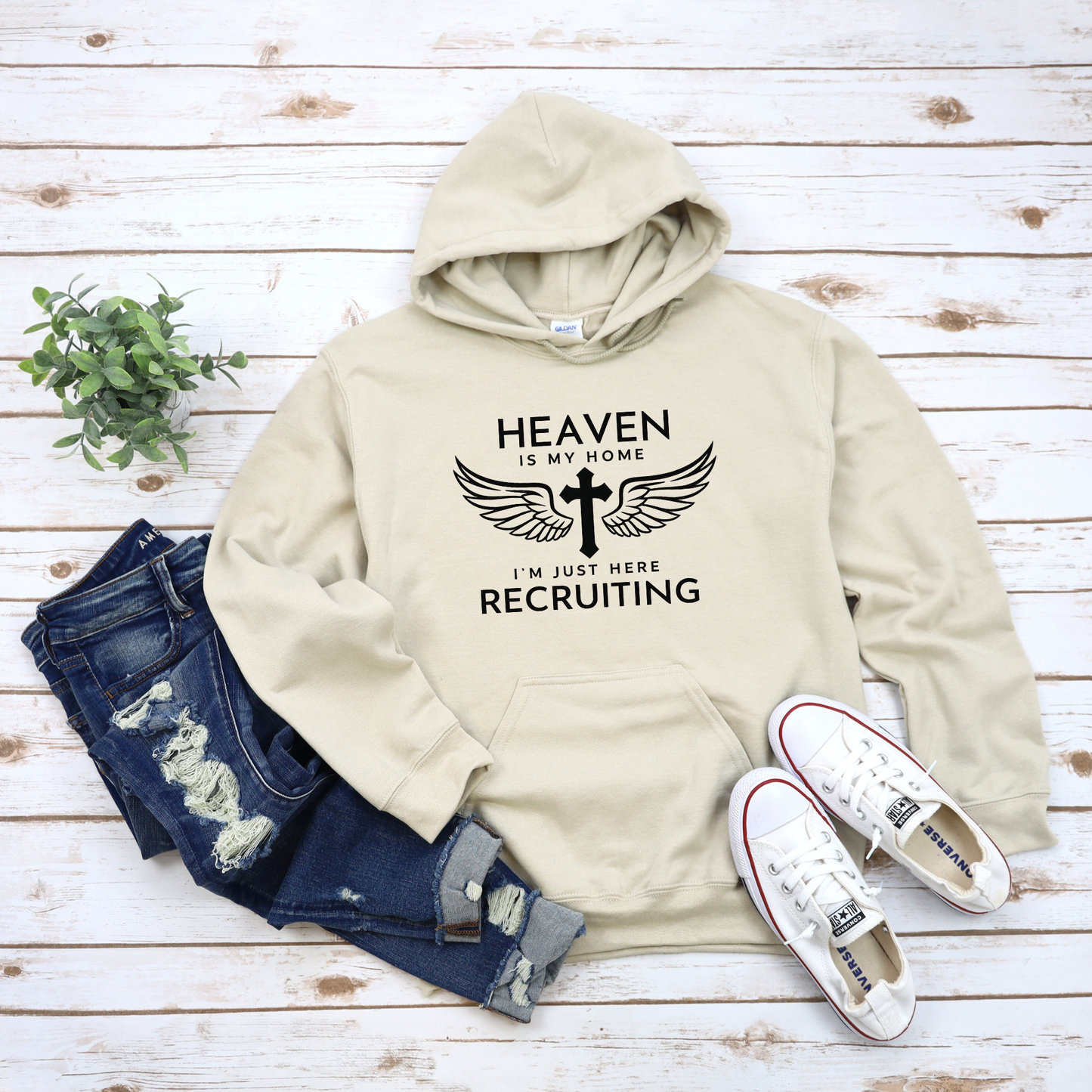 Wholesale Heaven is my Home Sweatshirt - Sand Hoodie