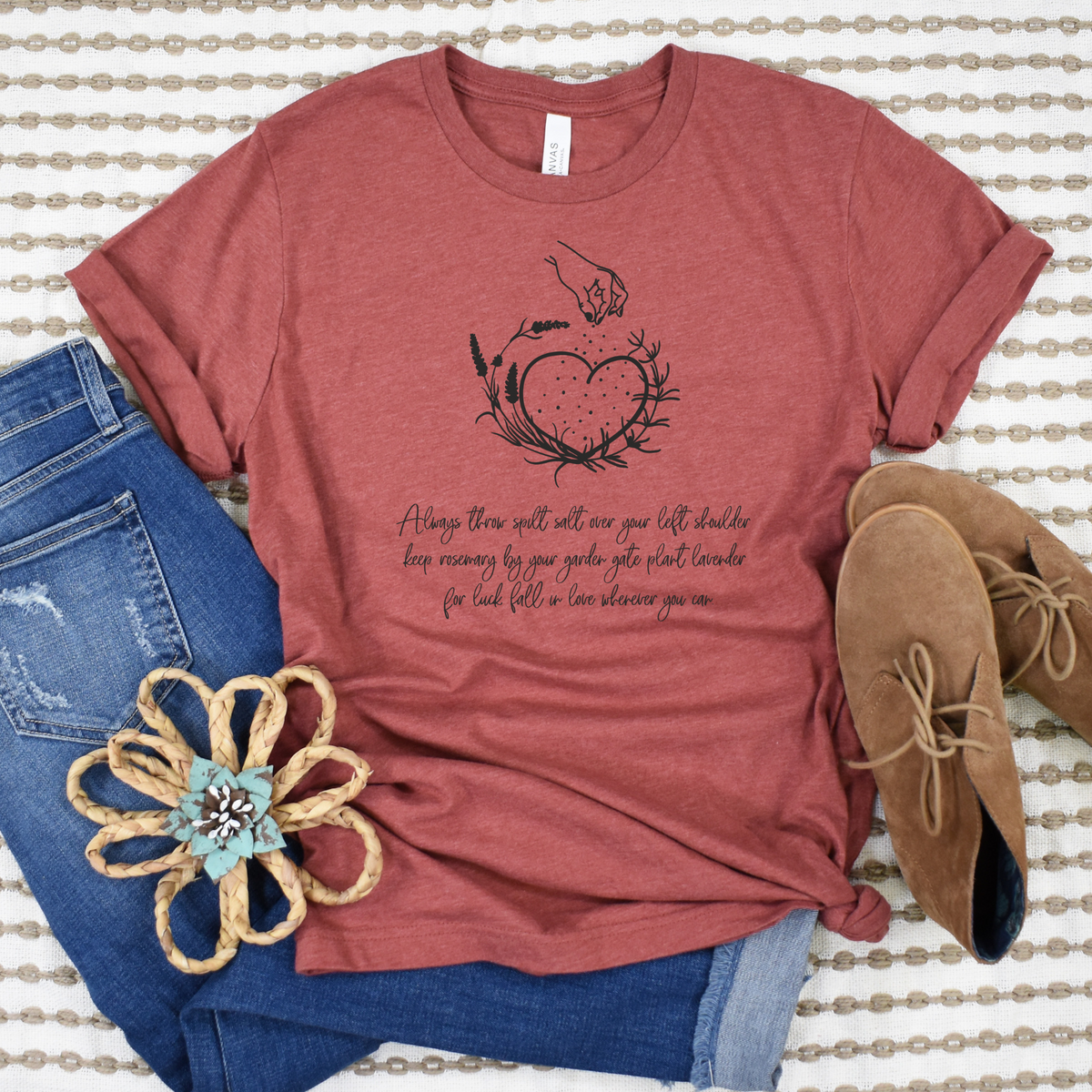 Wholesale Salt Rosemary Lavender Graphic Tee - Ash Tee