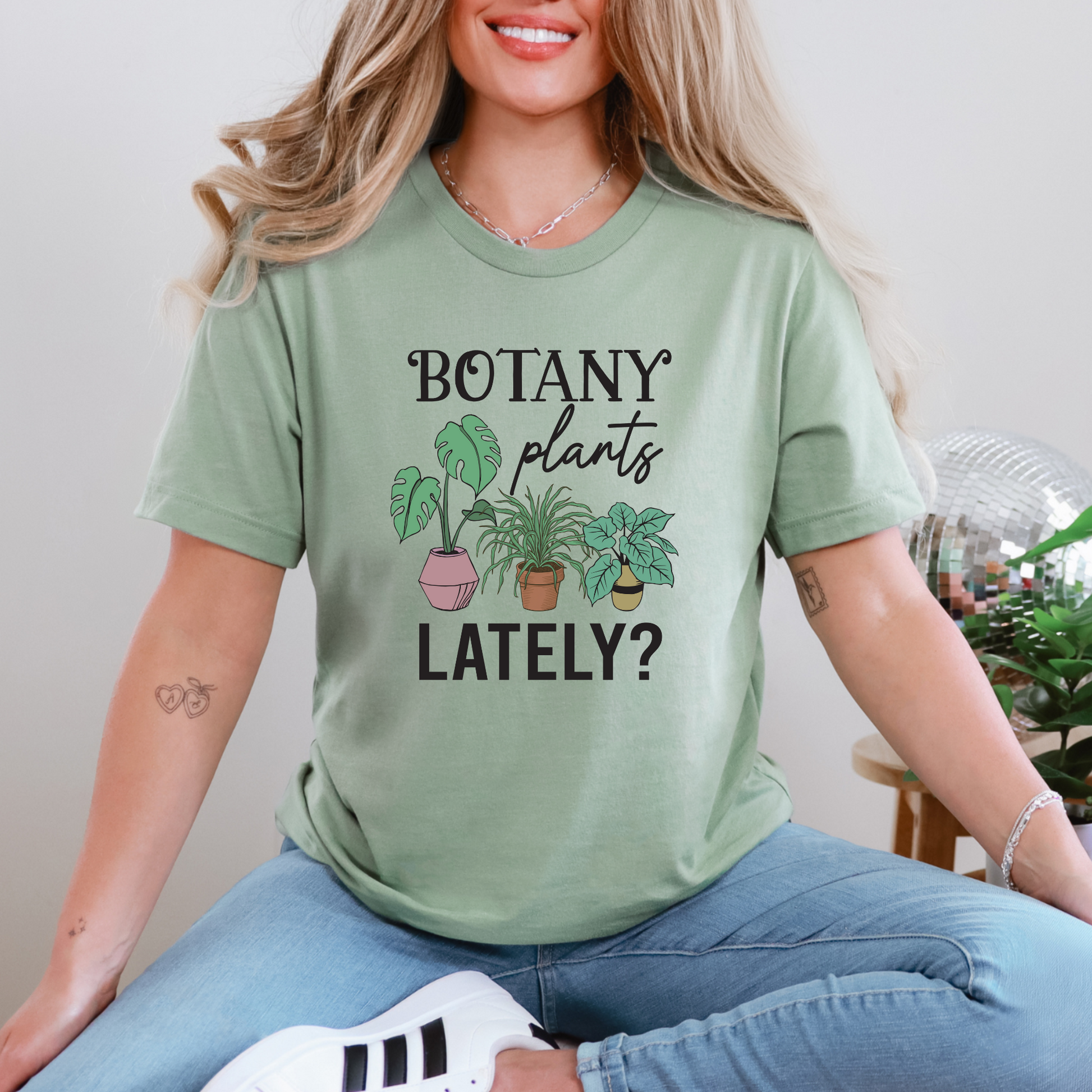 Wholesale Botany plants Graphic Tee - Sage Tee