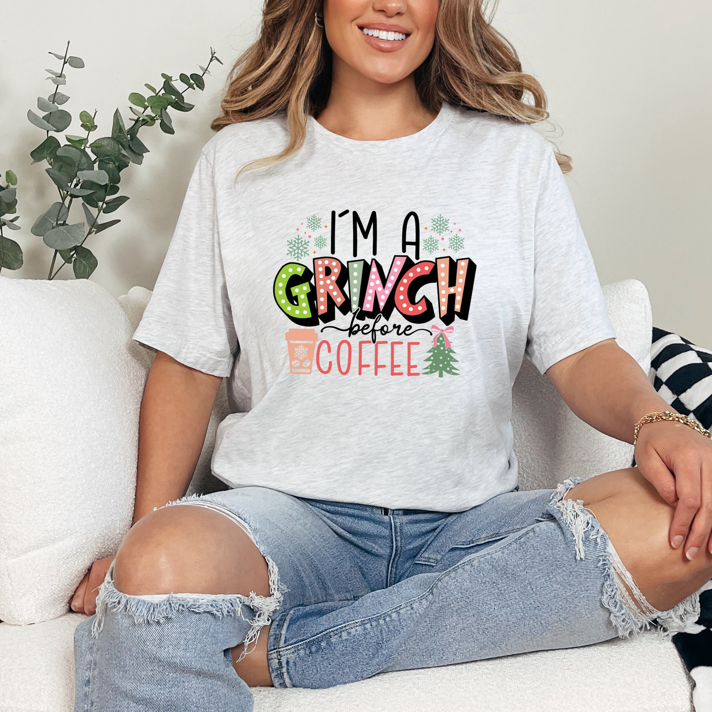 Grinch Before Coffee Graphic Tee
