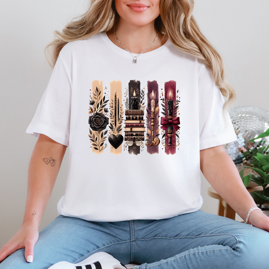 Books and Candles Graphic Tee