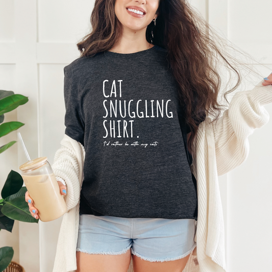 Cat snuggling shirt