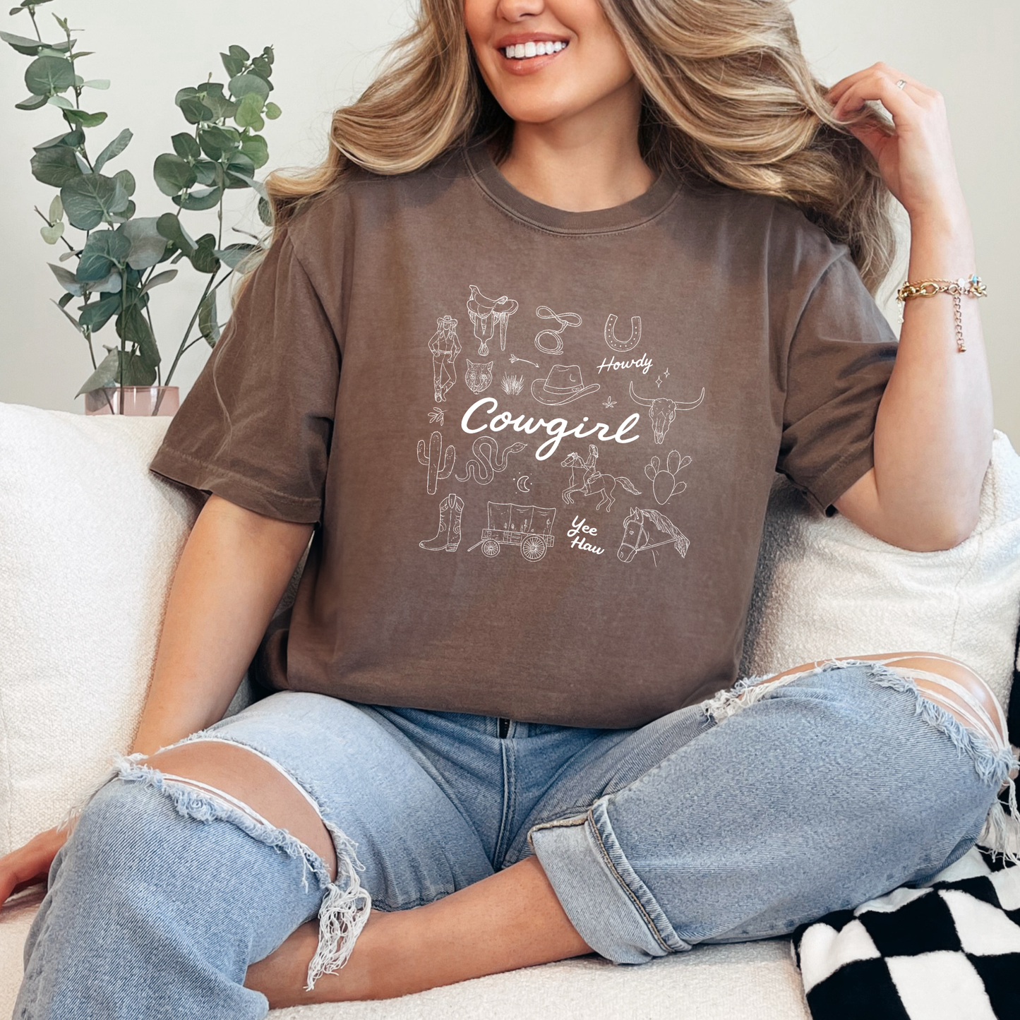 Cowgirl Collage Graphic Tee or Sweatshirt