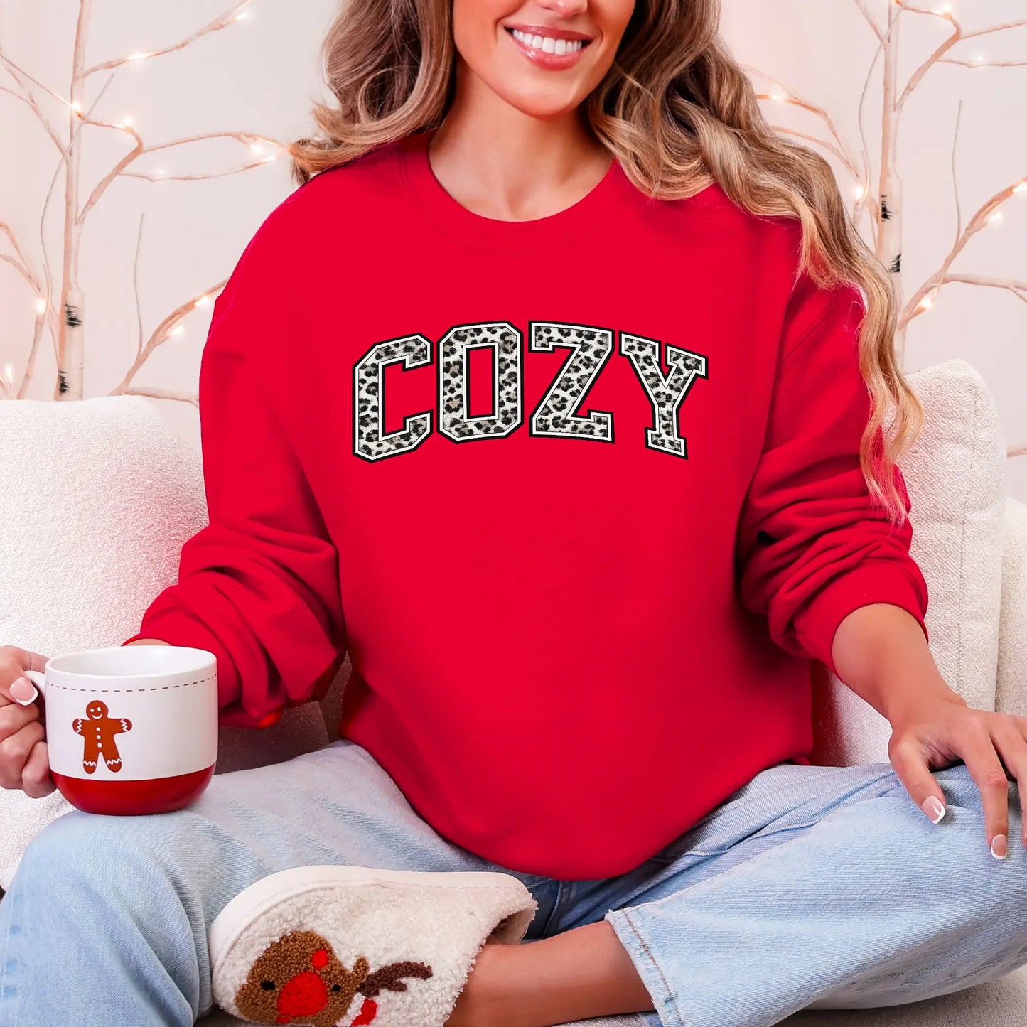 Cozy Leopard Print Sweatshirt