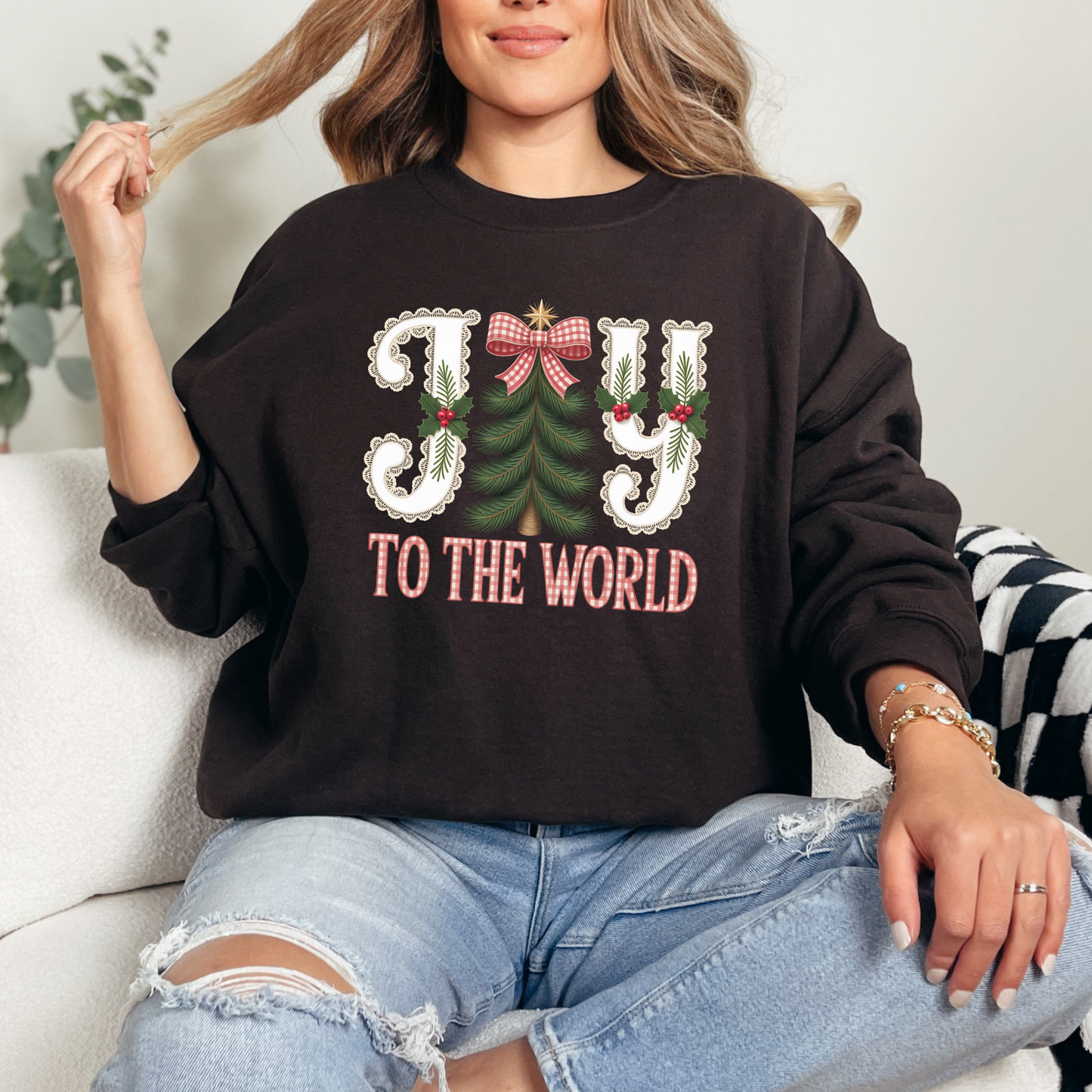 Lace Joy to the World Sweatshirt
