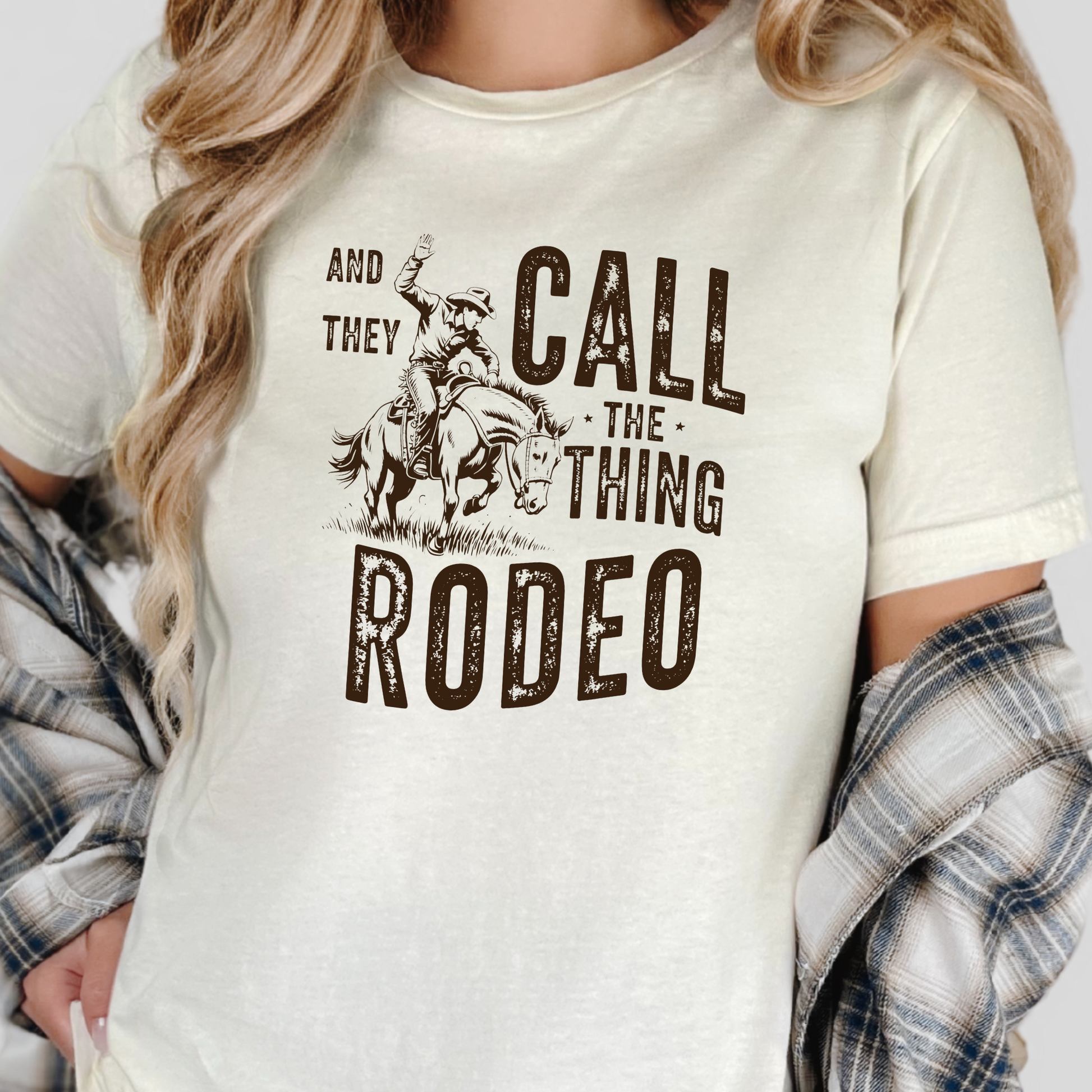 Wholesale Call the Thing Rodeo Graphic Tee - Natural Tee