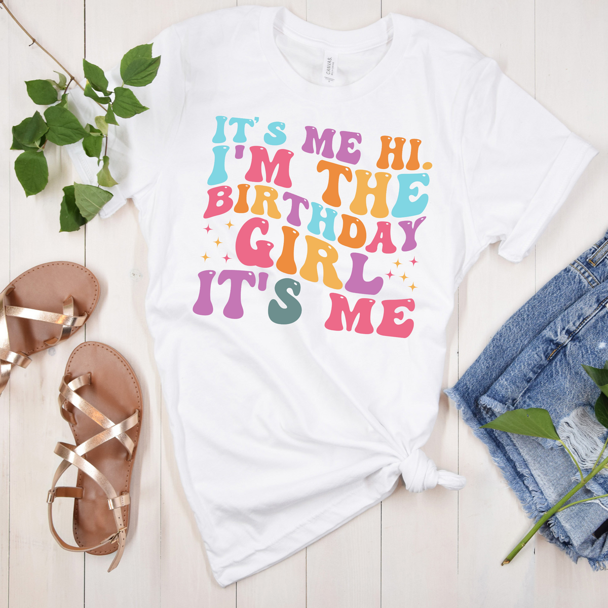Wholesale I'm the Birthday girl its me Graphic Tee - Black Tee
