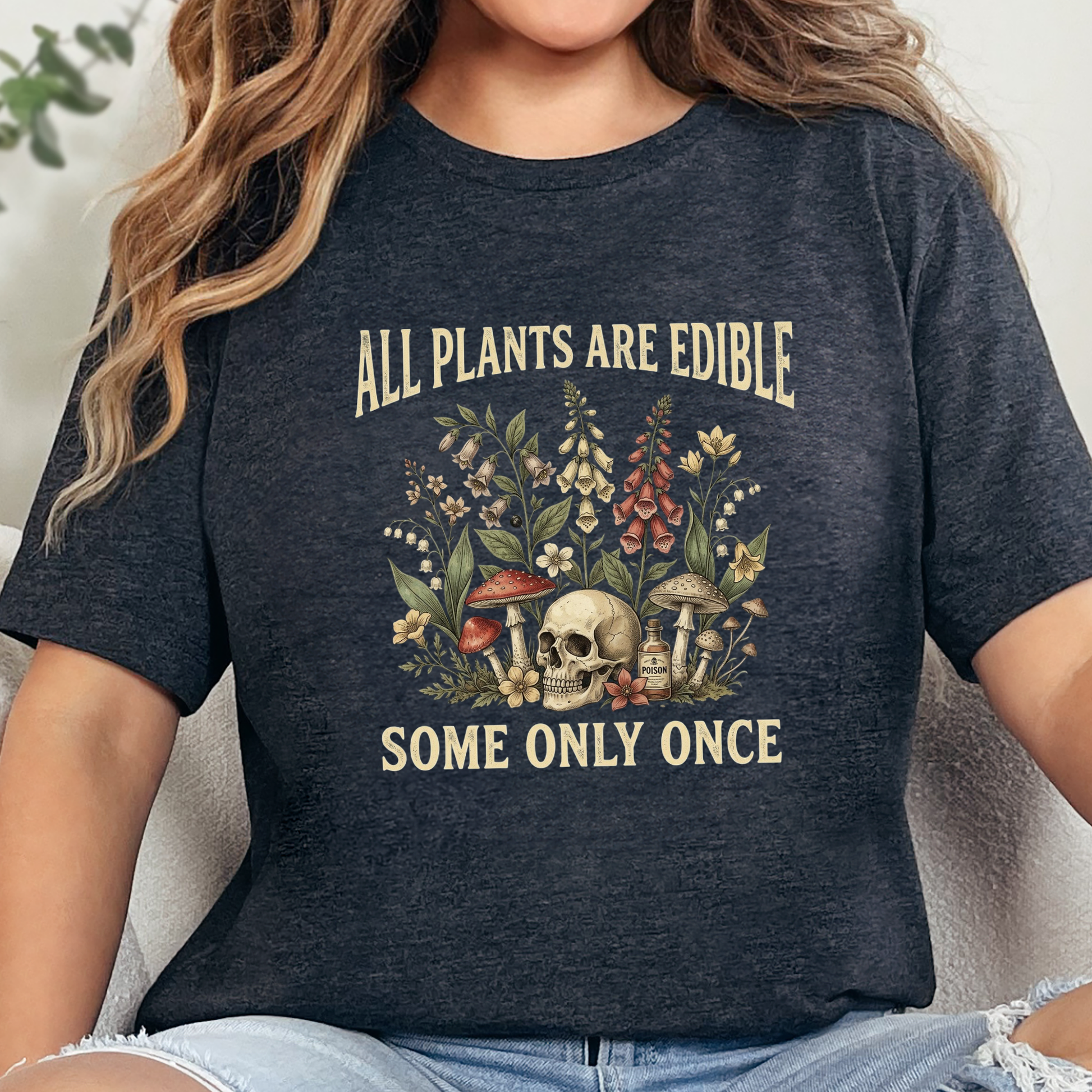 Wholesale Plants are Edible Graphic Tee - Dark Grey Heather