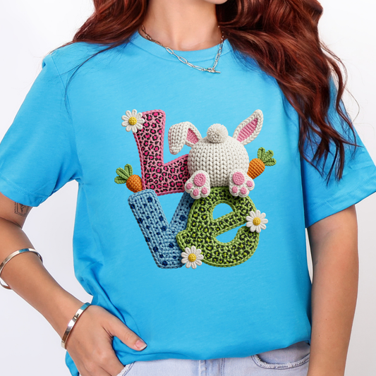 Faux Yarn Easter Love Graphic Tee