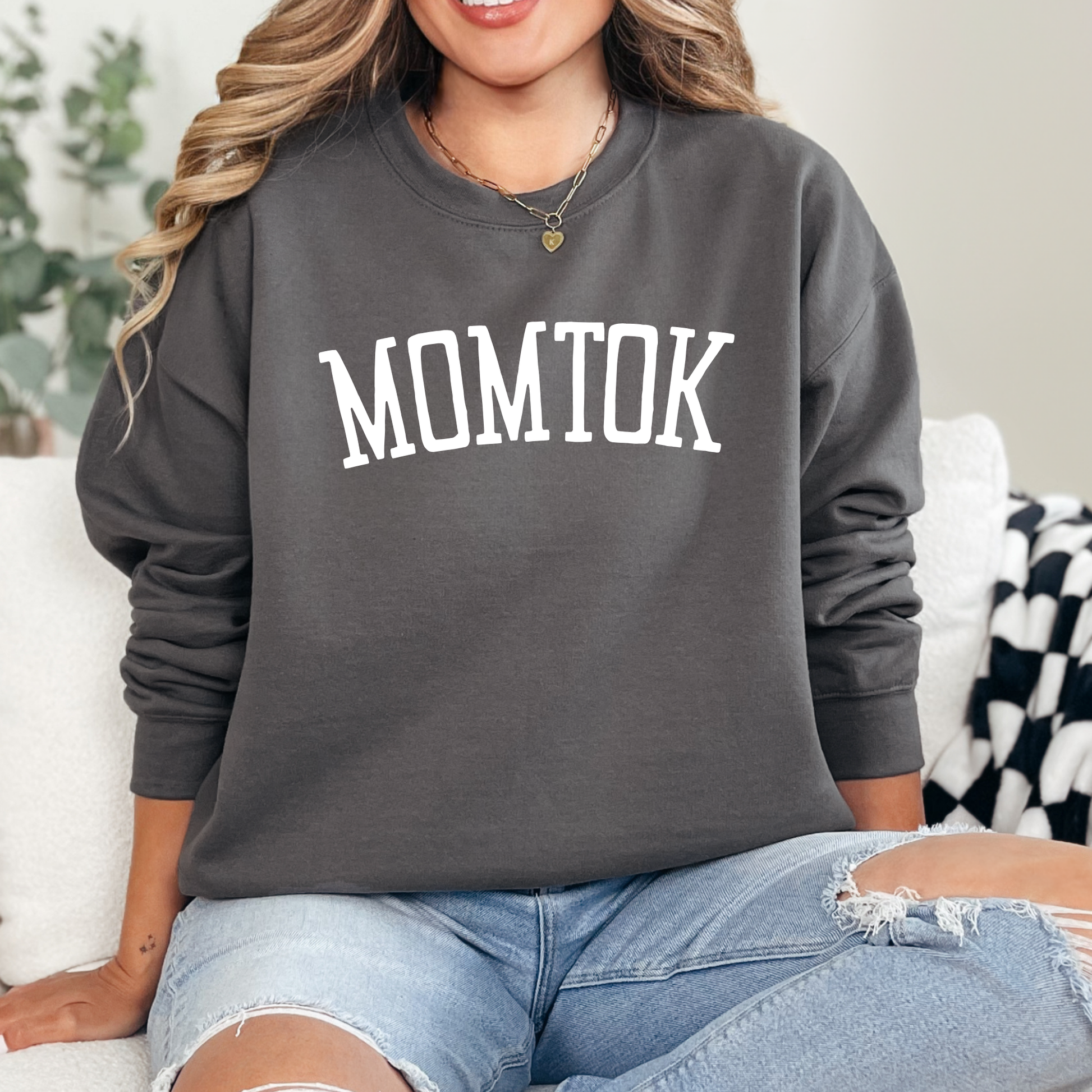 Wholesale MomTok Sweatshirt - Charcoal Sweatshirt