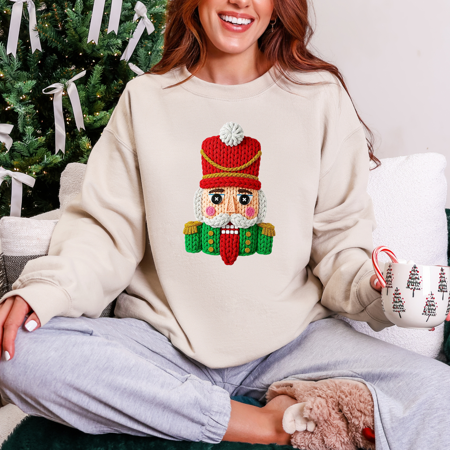 Faux Yarn Nutcracker Sweatshirt