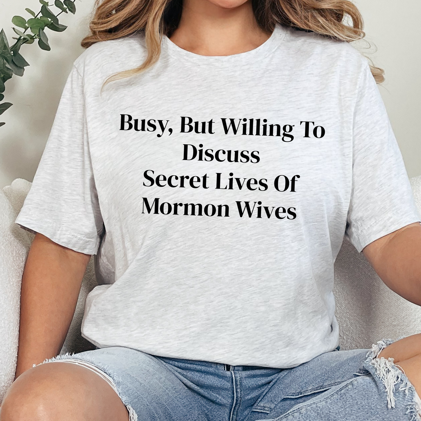 Wholesale Busy, Secret Lives of Mormon Wives Graphic Tee - Ash Tee