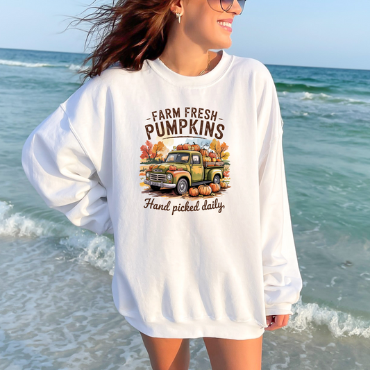 Farm Fresh Pumpkins - Green Sweatshirt