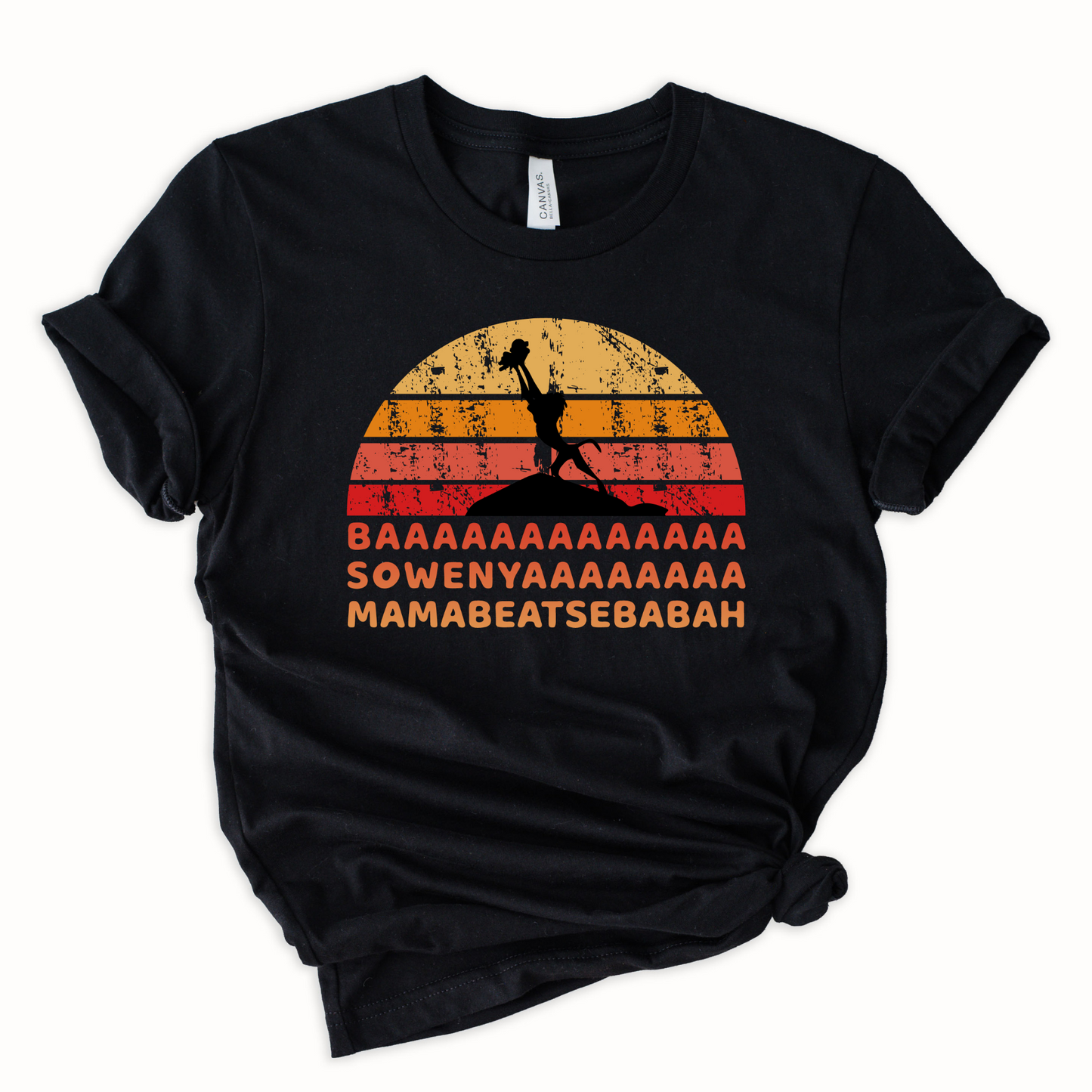 Wholesale Lion Cub Graphic Tee - Black Tee