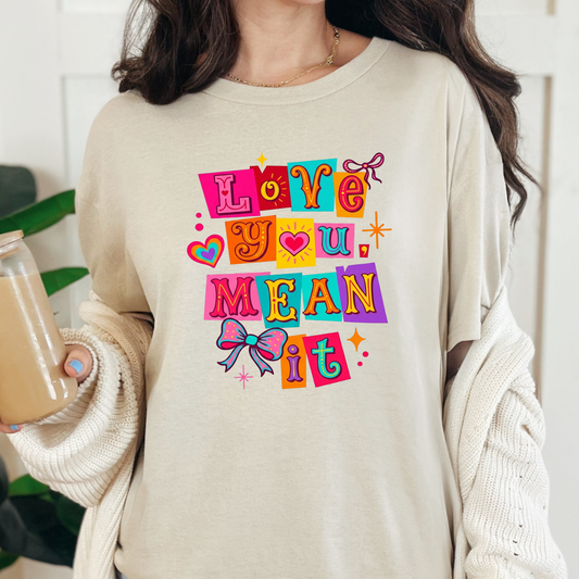 Wholesale Bright Love You Mean It Graphic Tee - Natural Tee