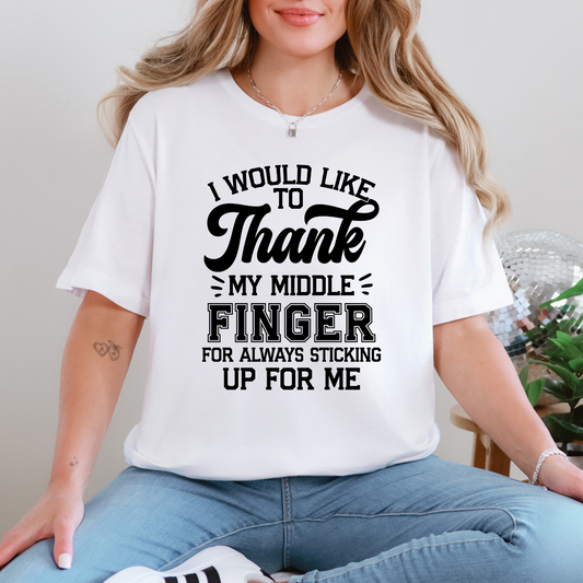 Thank My Middle Finger Graphic Tee